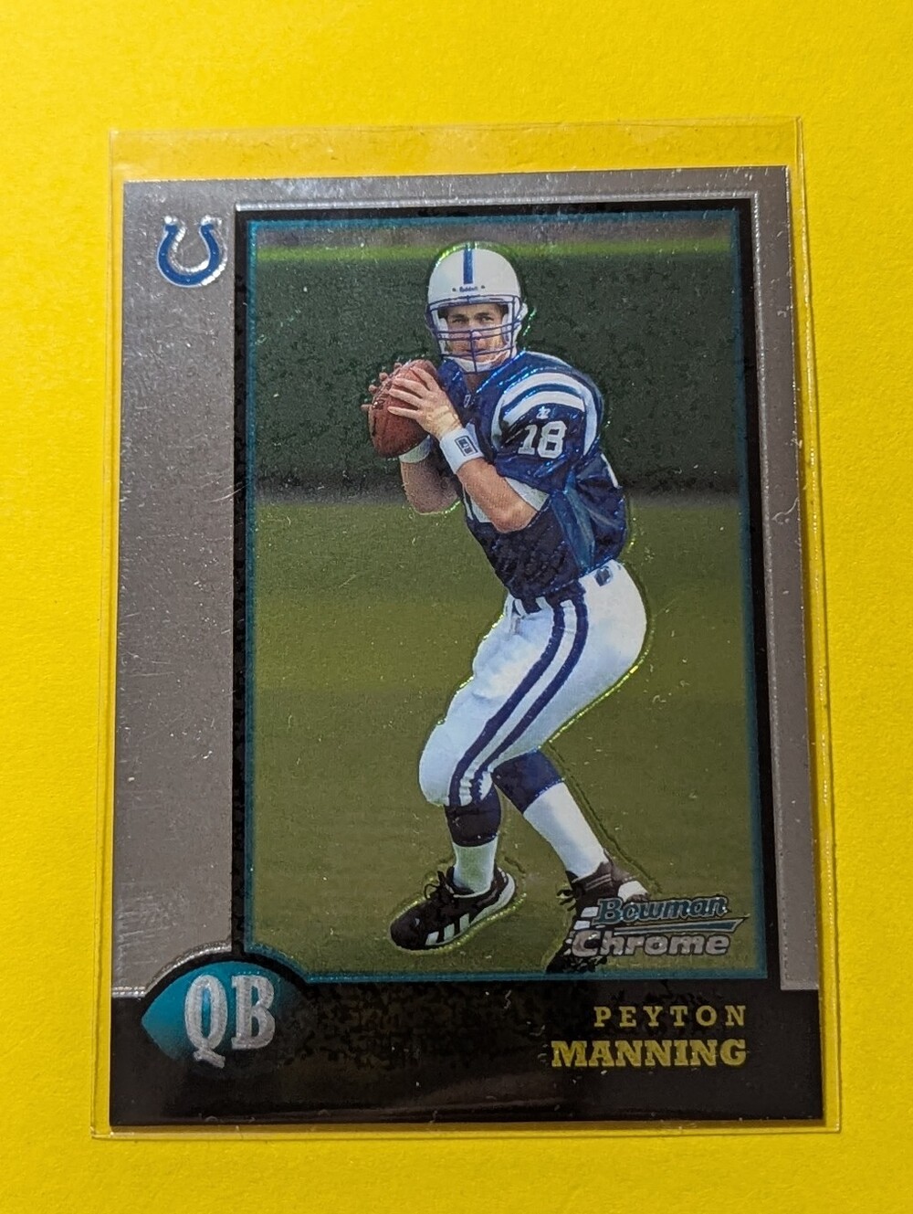 1998 Bowman Chrome Peyton Manning #1 RC Rookie